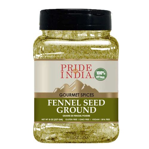 Pride of India – Fennel Seed Ground – Natural & Gourmet Spice – Perfect Addition to Tea/Drinks/ Roast/Rubs/Bakes/ - Cooling Properties – Easy to Use – Pride of India – Fennel Seed Ground – Natural & Gourmet Spice – Perfect Addition to Tea/Drinks/ Roast/Rubs/Bakes/ - Cooling Properties – Easy to Use –